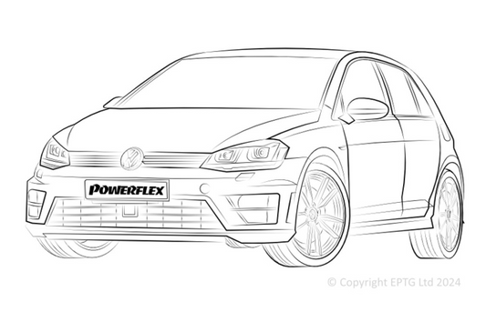 Powerflex - Golf MK7 R 5G 4WD (2012-2019) (Black Series)