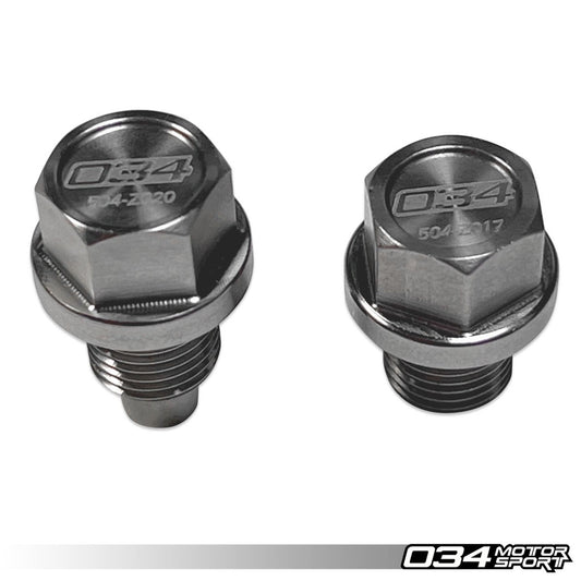 034Motorsport Rear Differential Magnetic Drain Plug Kit, 8V, 8S, 8Y Quattro Vehicles, Mk7, Mk8